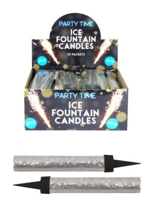 Silver Ice Fountain Candle (15cm)