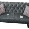 Grey Fabric Chesterfield 3 Seater