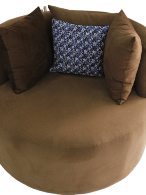 Modern Round Single Seater Sofa Chair, For Home, Back Style: Cushion
