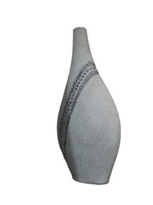 Grey Diamond Embedded Stylish Vase