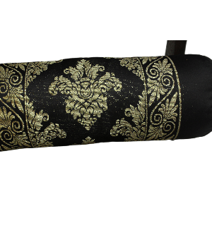 Ethnic Polydupion Cylindrical Hotdog Pillow Bolster Pillow Covers Black
