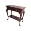 Solid Mahogany Wood Cabriole leg Hall Table With 2 Drawers Antique Style