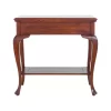 Solid Mahogany Wood Cabriole leg Hall Table With 2 Drawers Antique Style