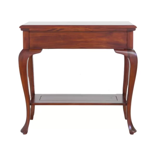 Solid Mahogany Wood Cabriole leg Hall Table With 2 Drawers Antique Style