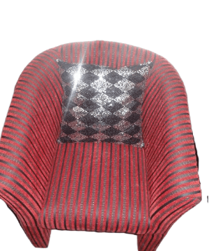 Red Pattern Cushion Sofa Chair